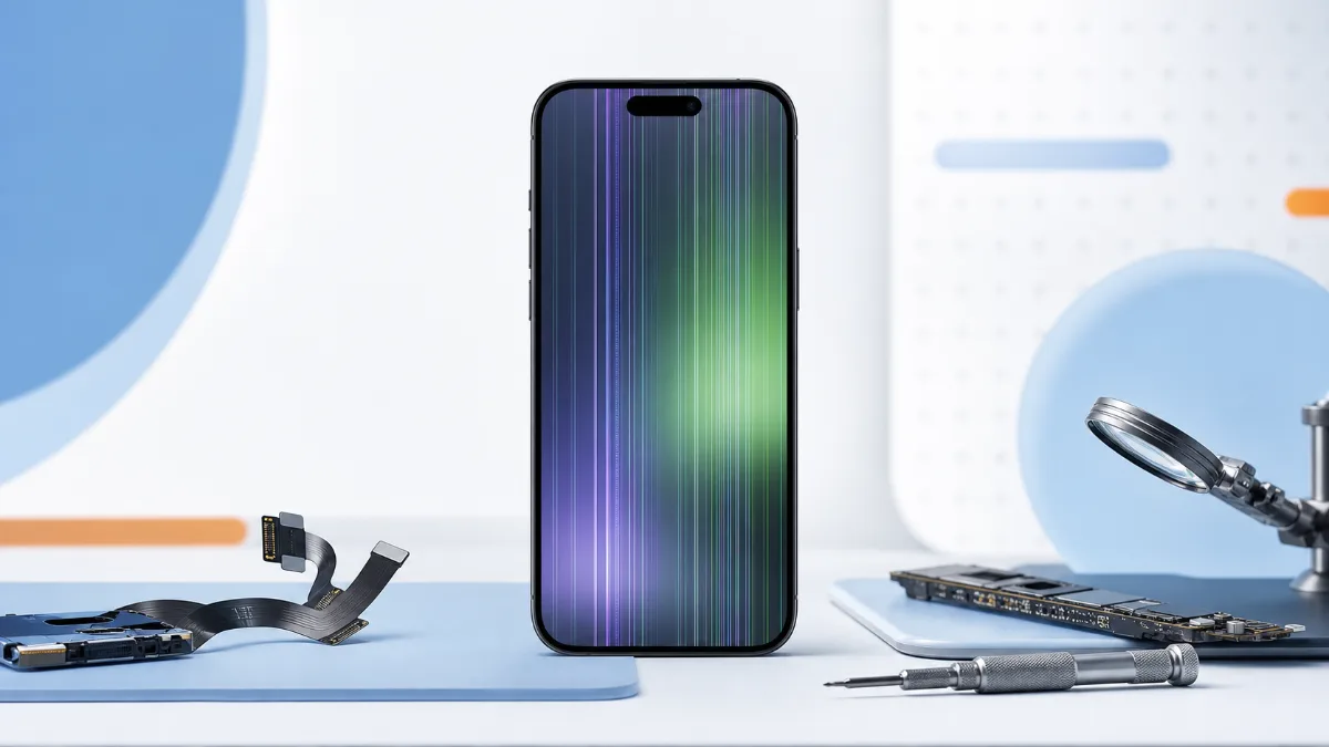 מסך iPhone עם פסים או הבהובים: מסך, מחבר או לוח?